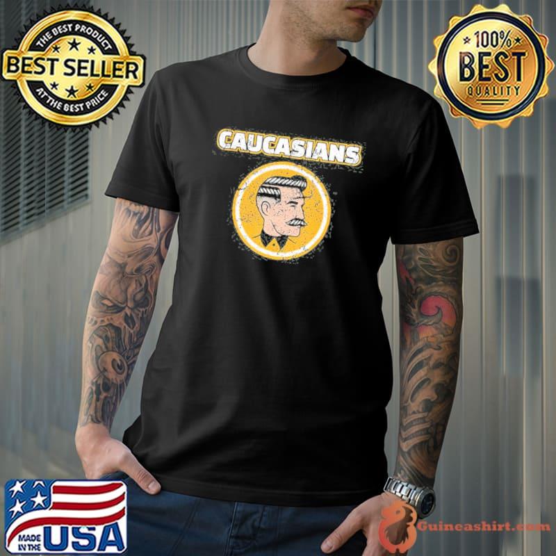 Caucasian funny vintage caucasians pride version classic shirt
