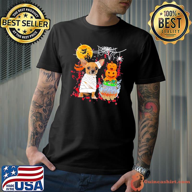 Chihuahua dog mummy halloween dog scary pumpkins lover owner classic shirt