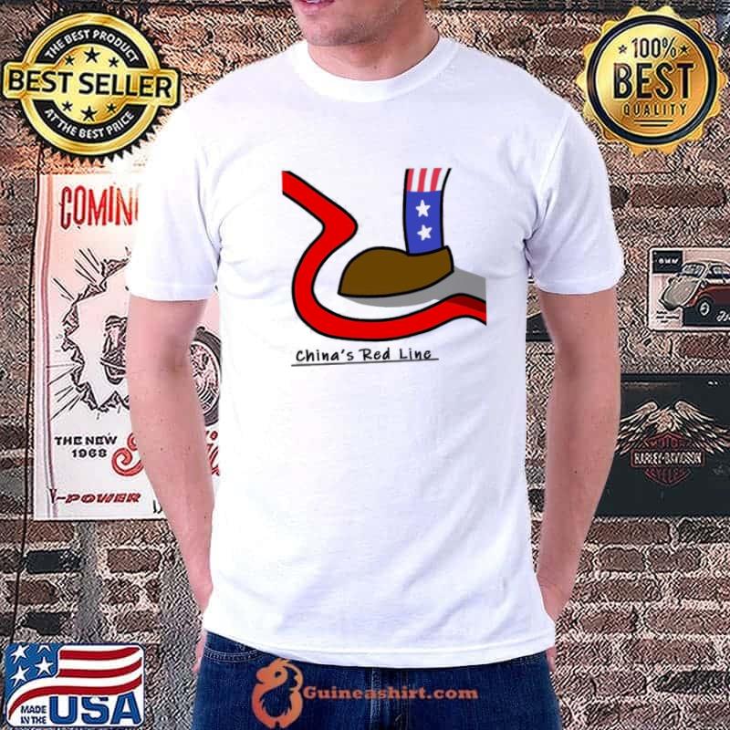 China's red line trending 2022 flag shirt
