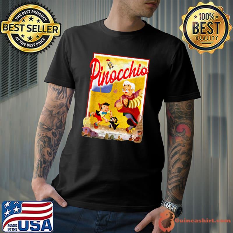 Disney Pinocchio Vintage Storybook Poster T-Shirt