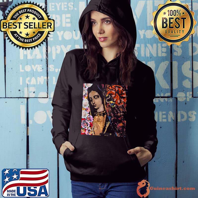 Distresses Bong Bones Guadalupana Roseate Aztec Eagle T-Shirt Hoodie