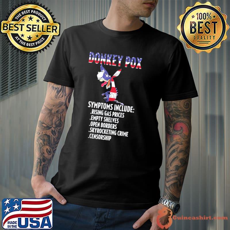 Donkey pox conservative republican antI Biden donkeypox flag us shirt