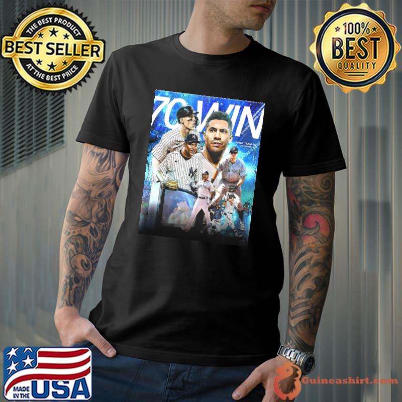 First team to 70 wins New York Yankees shirt