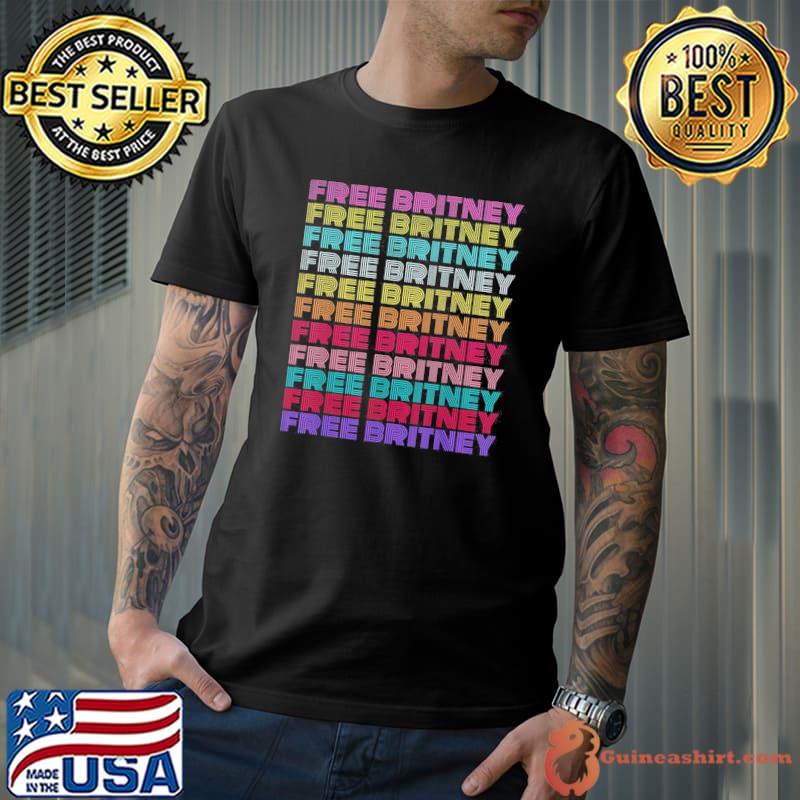 Free britney griner retro rainbow vintage classic shirt
