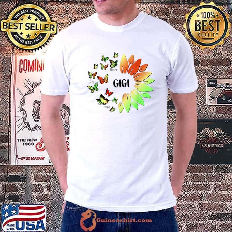 Gigi Zetomako Butterfly Sunlfower Family Love T-Shirt