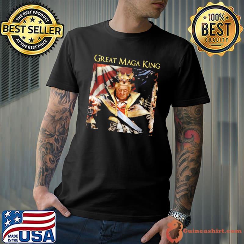 Great Maga King Trump American Flag Shirt