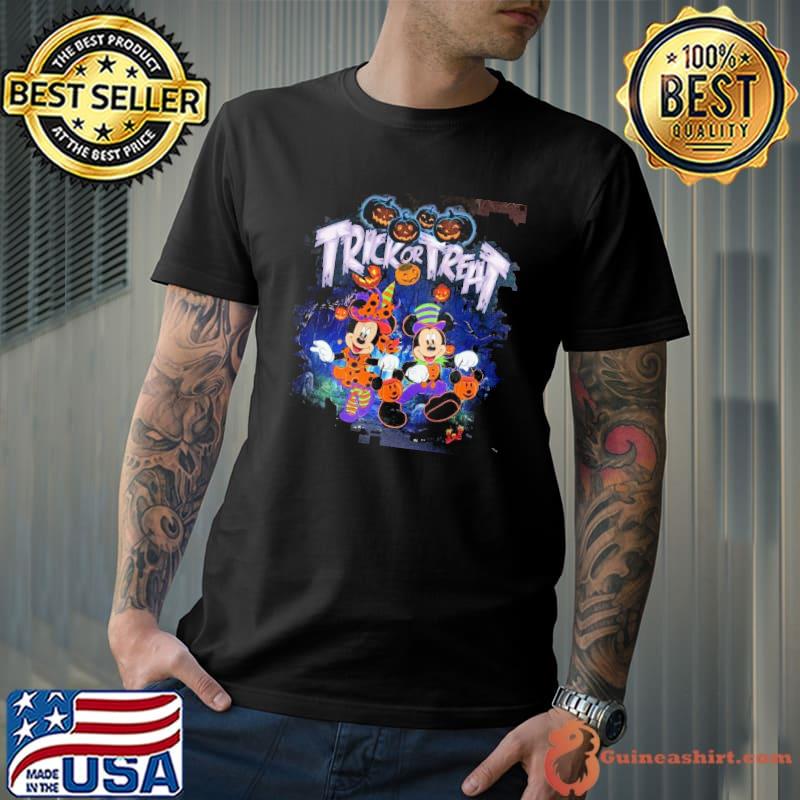 Halloween Trick Or Treat Mickey Minnie Mouse Shirt