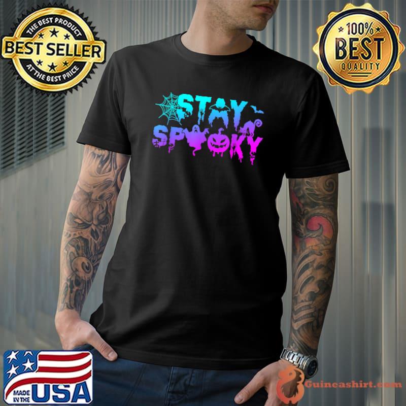 Halloween Trick Or Treat Stay Spooky Scary Ghost Pumpkin T-Shirt