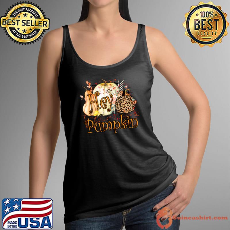 Hey there pumpkin leopard halloween T-Shirt Tank Top