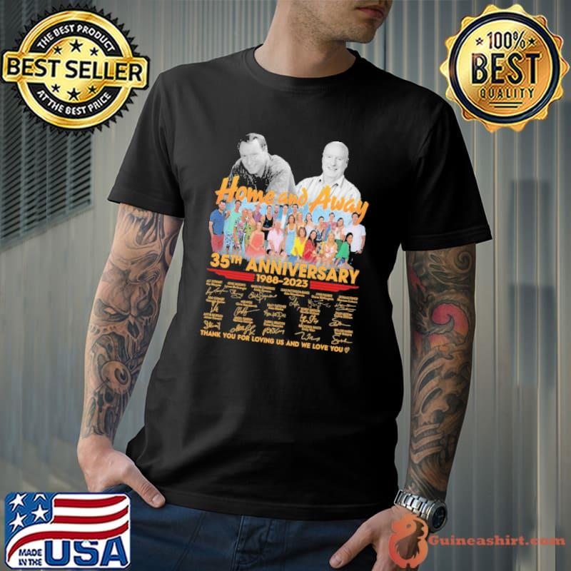 Home and away 35th anniversary thank for memories signatures shirt