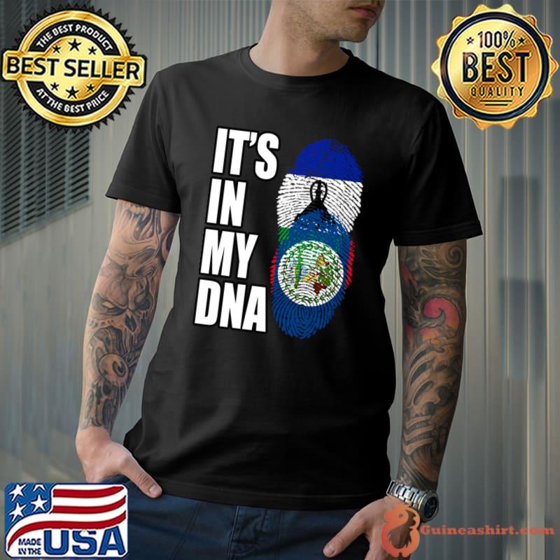 It's In My Dna Basotho And Belizean Mix Heritage Flag T-Shirt