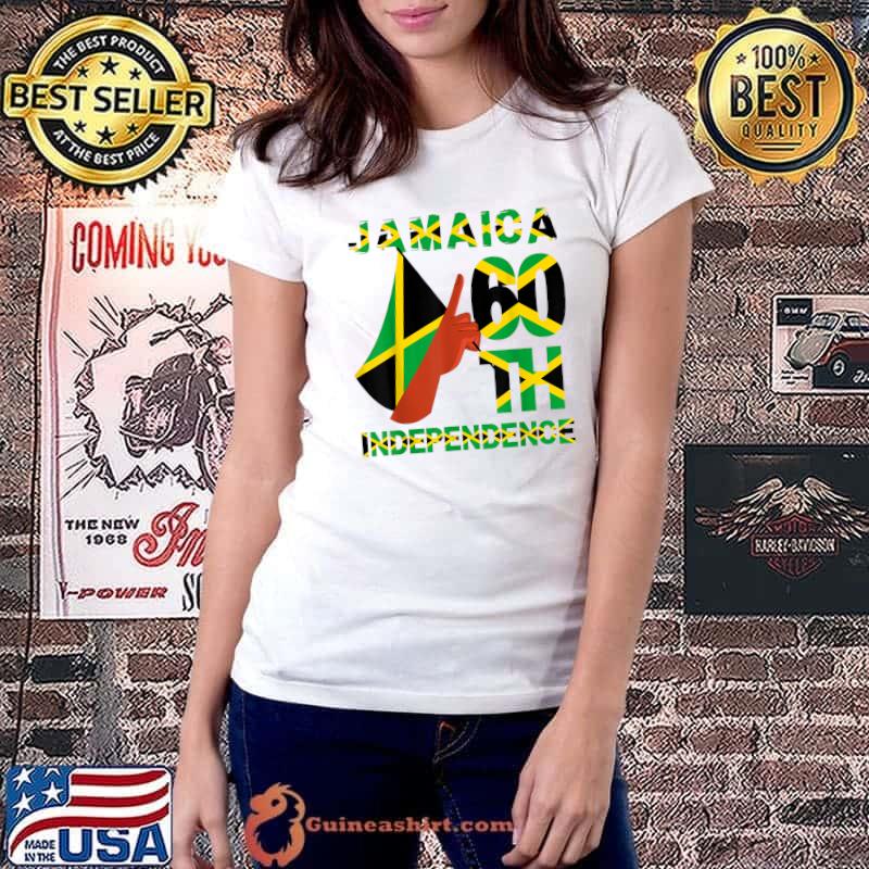 Jamaica Independent Jamaica Flag 60th Independence Day T-Shirt Ladiestee