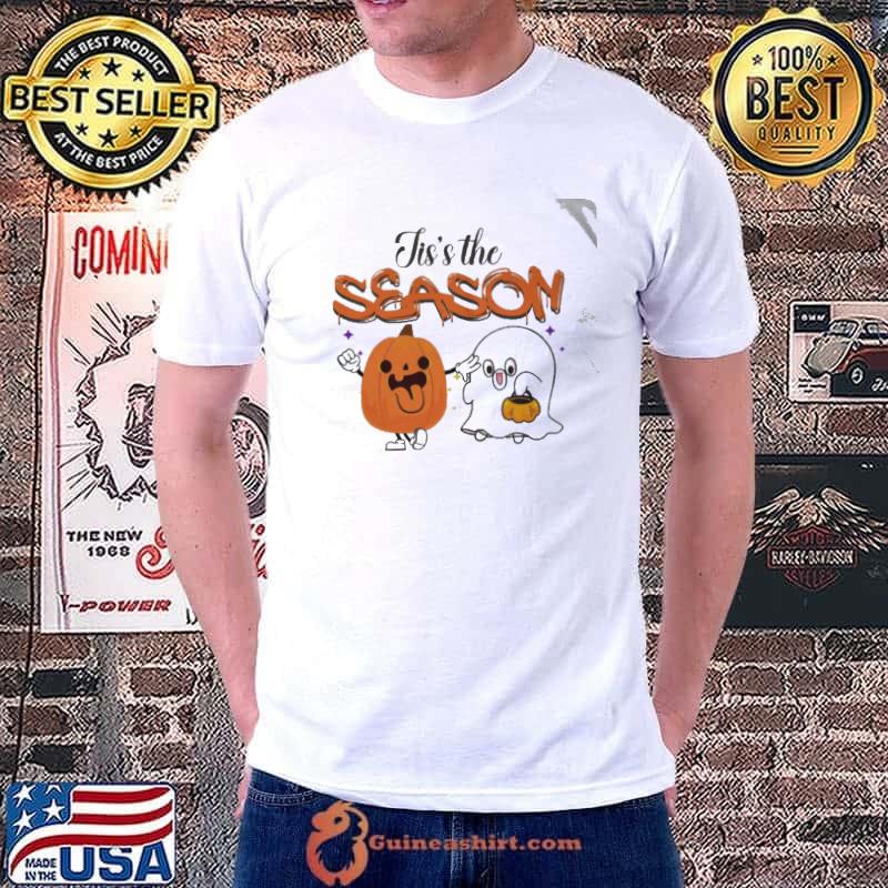 Jis’s The Season Cute Pumpkin And Ghost Spooky Season Halloween Graphic shirt