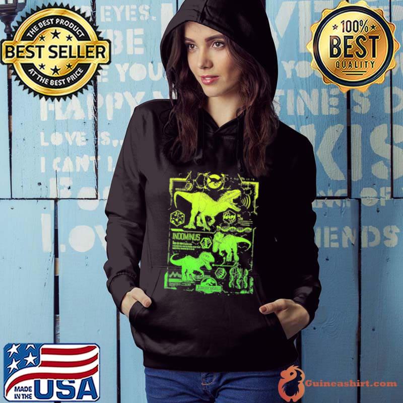 Jurassic park jurassic world indominus rex green schematic s Hoodie