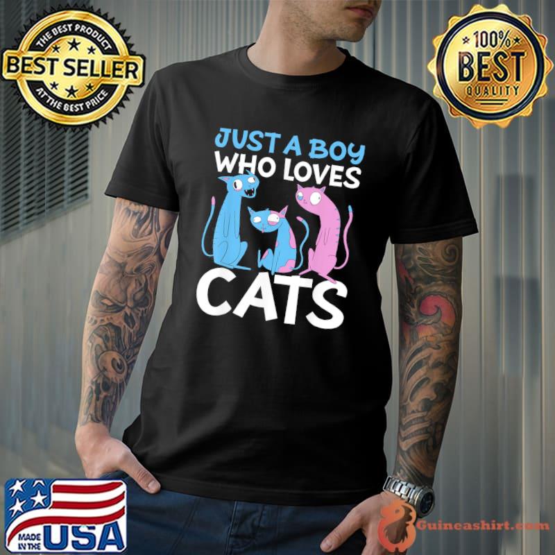 Just a boy who loves cats classic shirt