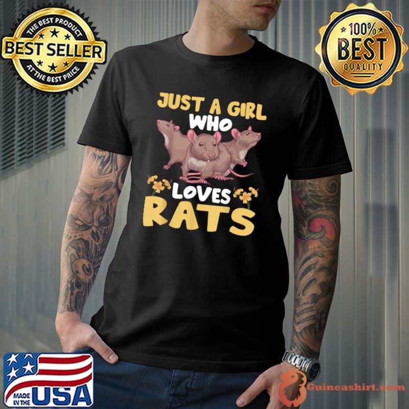 Just A Girl Who Loves Rats Rodent Animal Pet Owner T-Shirt