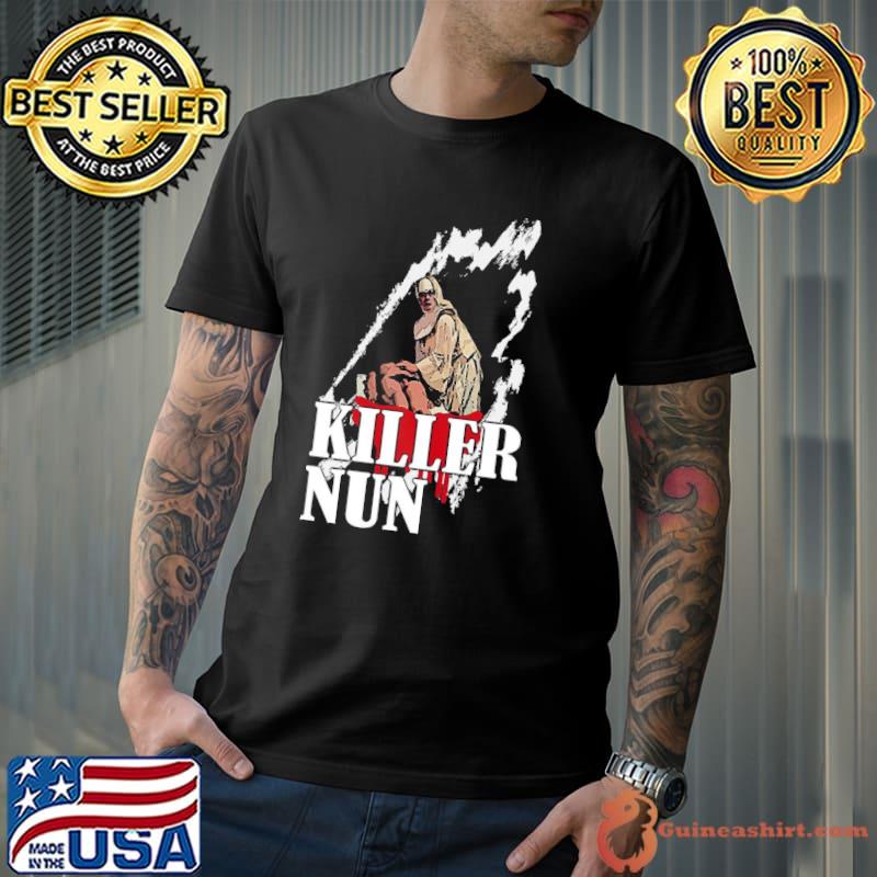 Killer nun halloween horror design classic shirt