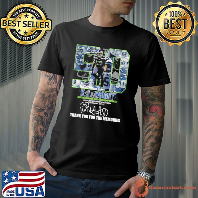 K.J. Wright 50 Seattle Seahawks 20011-2022 Once A Seahawks Forever A  Seashawk Thank You KJ Shirt, hoodie, sweater, long sleeve and tank top