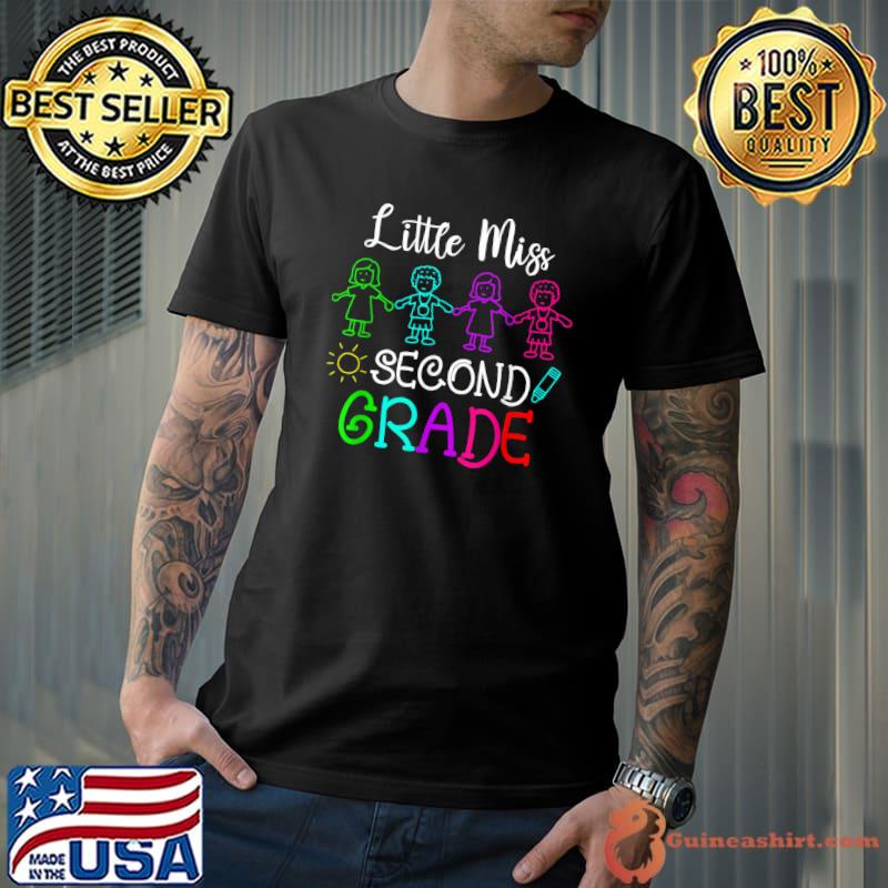 Little Miss Second Grade Girl Back To School 2nd Grade T-Shirt