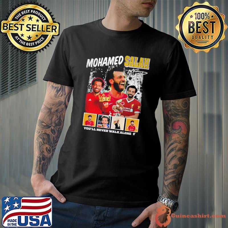 Mohamed Salah you'll never walk alone signature shirt