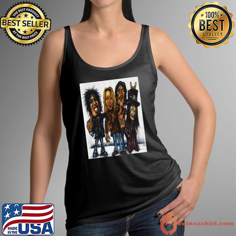 Motley Crue Chibi Art Band Shirt Tank Top