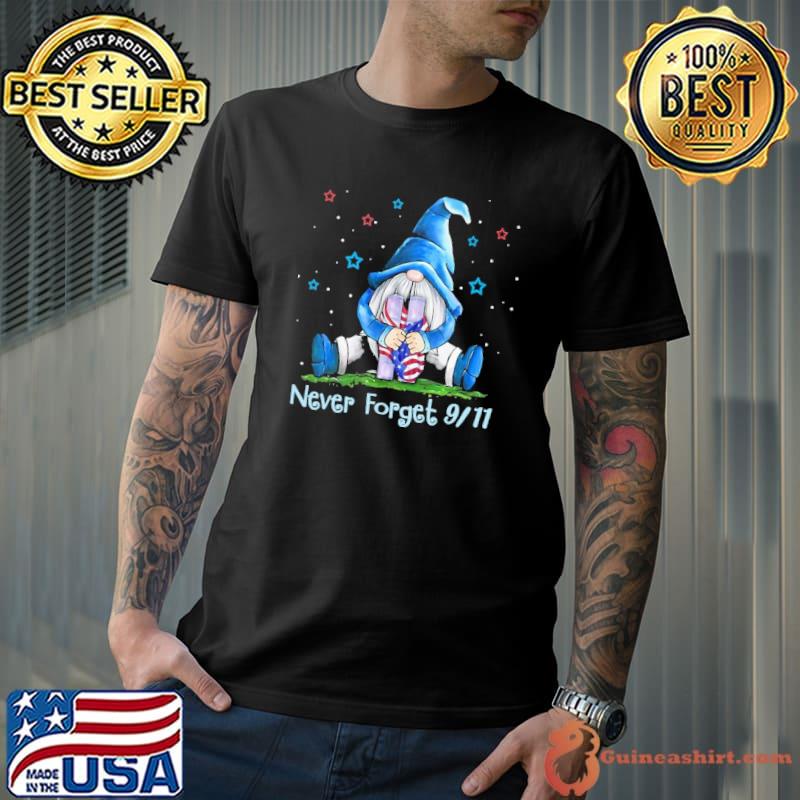 Never Forget 9 11 Gnome America Flag Shirt