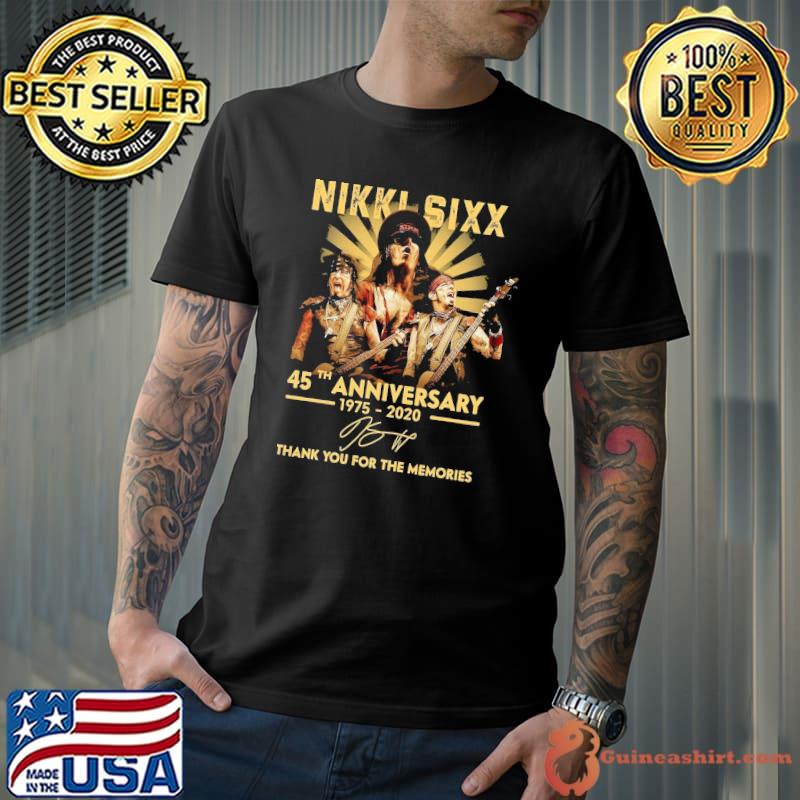 Nikki Sixx 45th anniversary thank for memories signature shirt