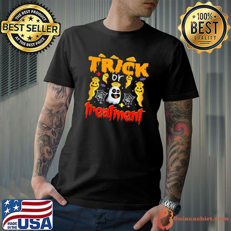 Nurse Halloween Boo Ghost Trick Or Treatment T-Shirt