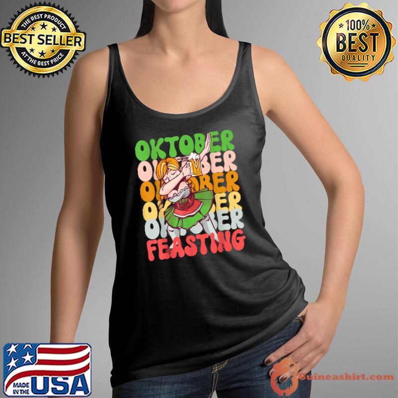 Oktoberfest October Feasting Women Dabbing Beer Bavarian October Feasting Munich T-Shirt Tank Top