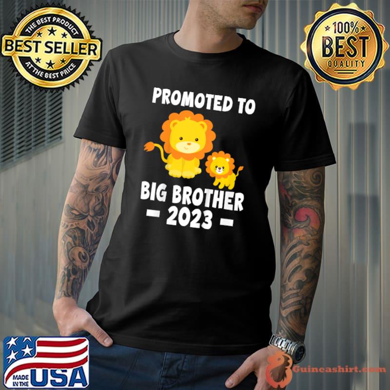 Promoted To Big Brother Est 2023 Lions Brother 2023 T-Shirt