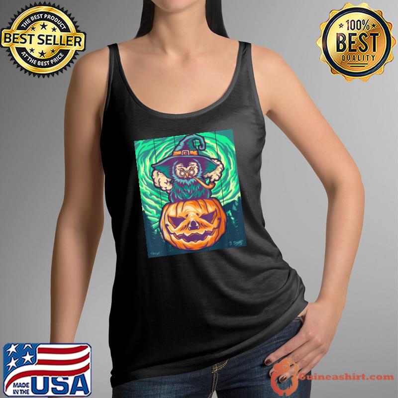 Pumpkin owl costume halloween boo owl with witch hat owl classic s Tank Top