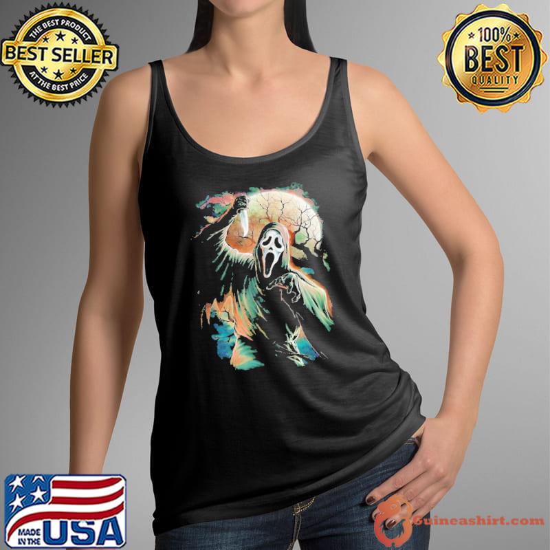 Scream Horror Moon Shirt Tank Top