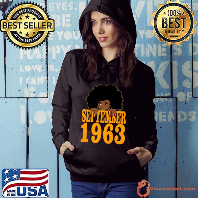 September 1963 59th Birthday 59 Years Old Black Women T-Shirt Hoodie