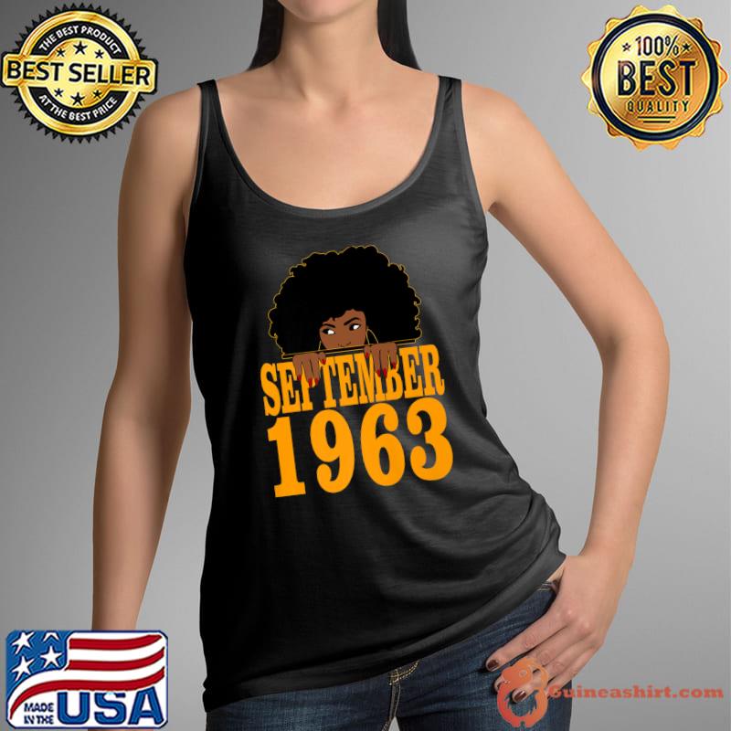 September 1963 59th Birthday 59 Years Old Black Women T-Shirt Tank Top