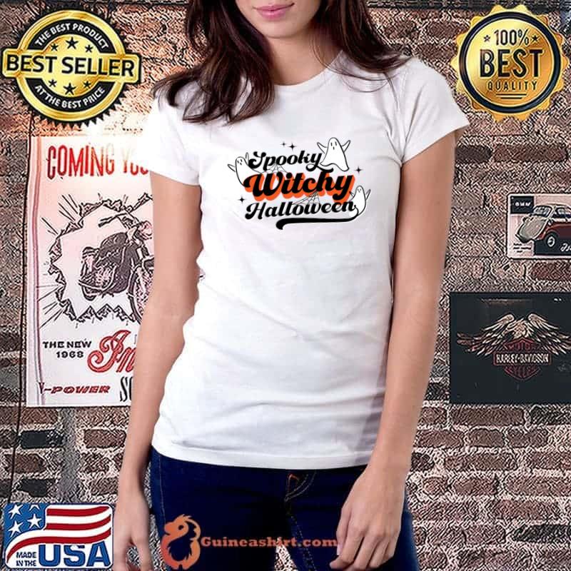 Spooky Witchy Halloween Ghosts T-Shirt