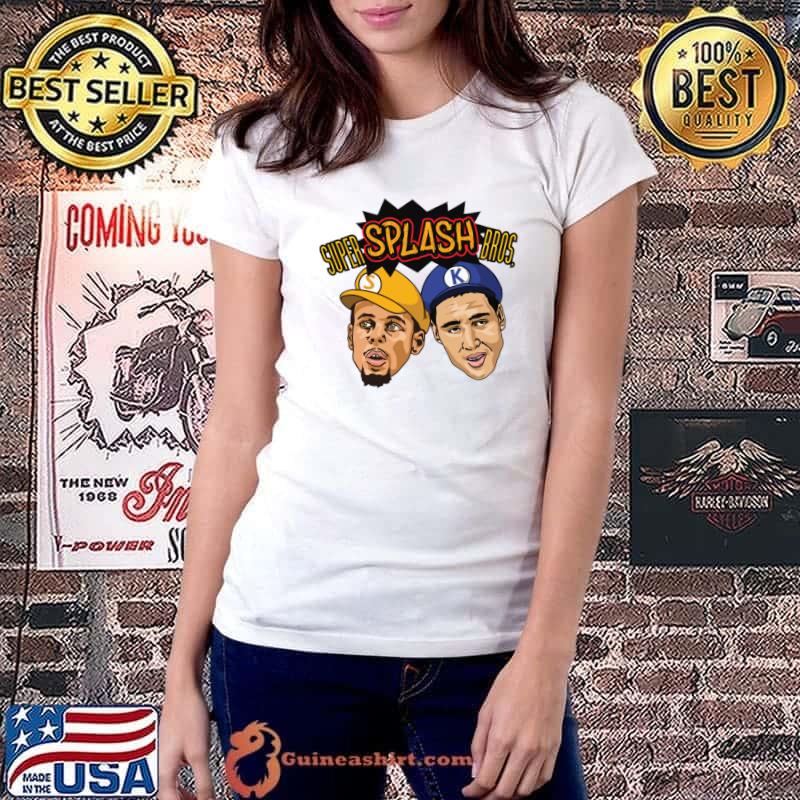 Steph Curry Klay Thompson Super Splash Bros T-Shirt Ladiestee