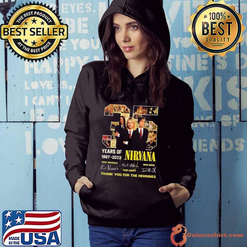35 Years Of 1987 2022 Nirvana Thank You For The Memories Shirt Hoodie