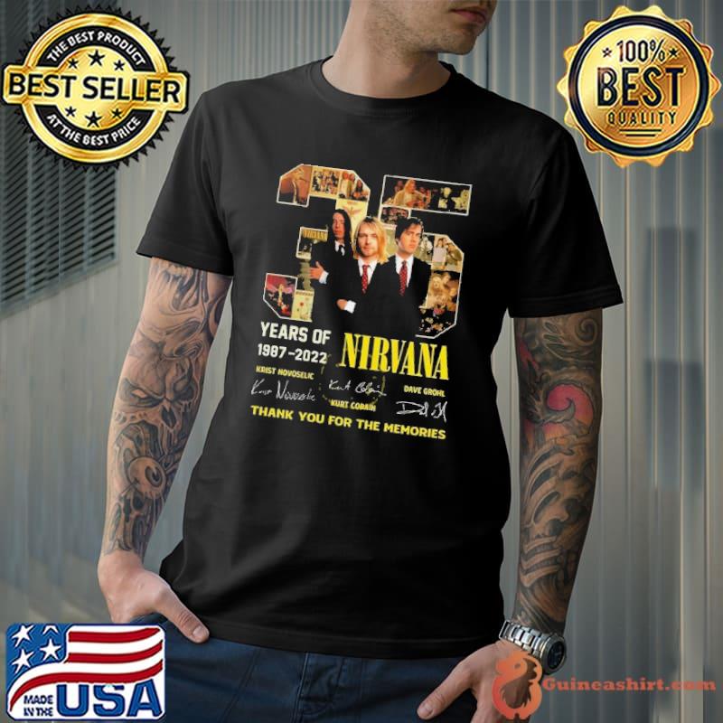 35 Years Of 1987 2022 Nirvana Thank You For The Memories Shirt