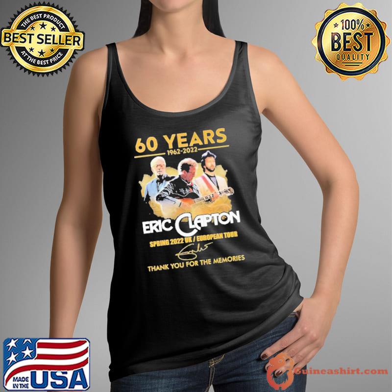 60 years eric clapton europran tour thank for memories signature s Tank Top