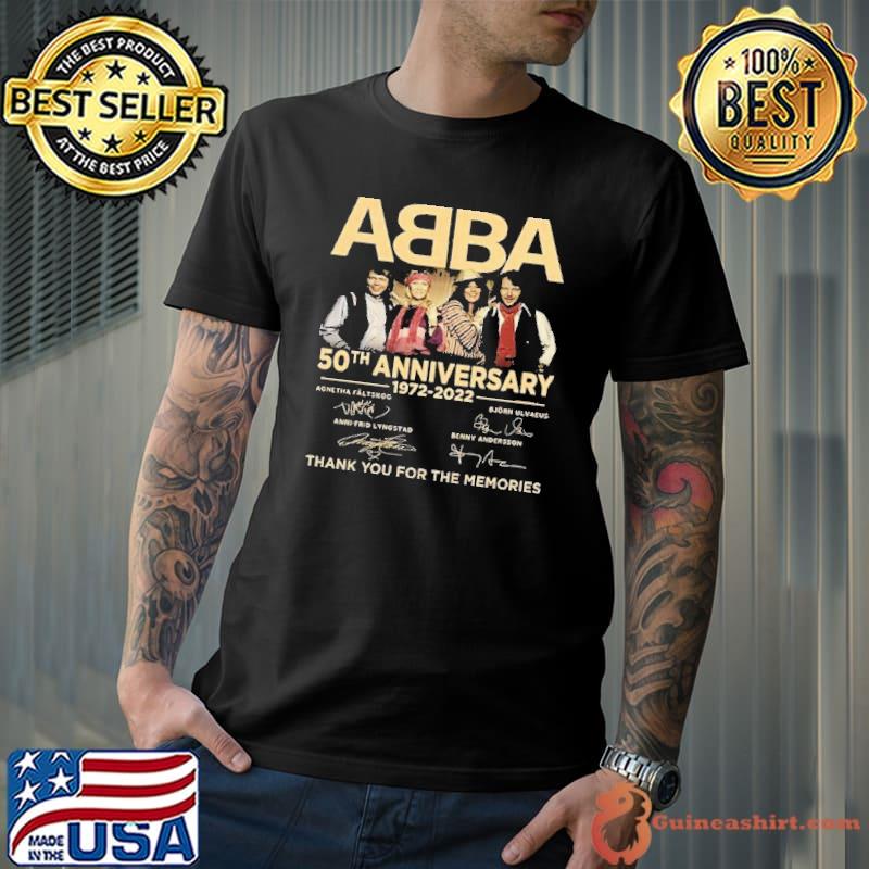 ABBA 50th Anniversary 1972 2022 Thank You For The MEmories Shirt