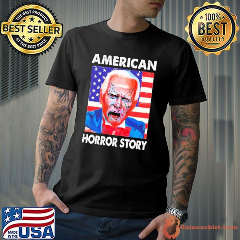 American horror story Joe Biden zombie usa flag halloween trending shirt