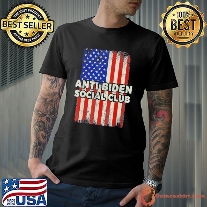 AntI Biden social club distressed American Trump 2024 shirt