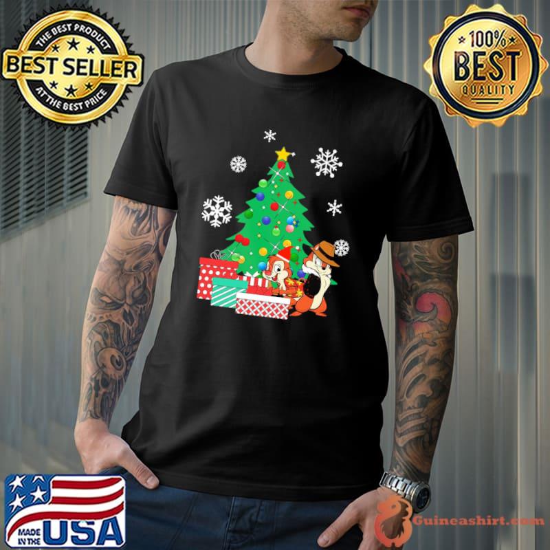 Around the cartoon chip n dale rangers christmas tree classic shirt