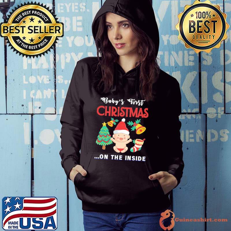 Baby's first christmas on the inside s Hoodie