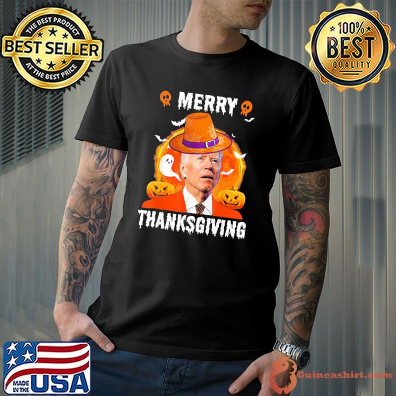 Biden halloween funny Joe Biden confused merry thanksgiving for halloween classic shirt