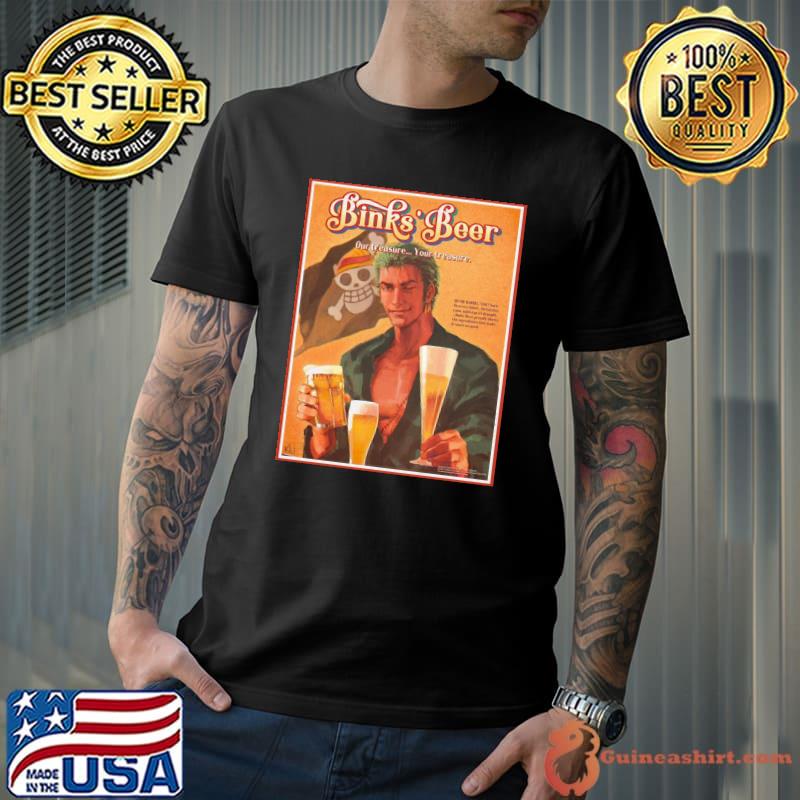 Binks' beer our treasure your treasure zoro one piece art shirt