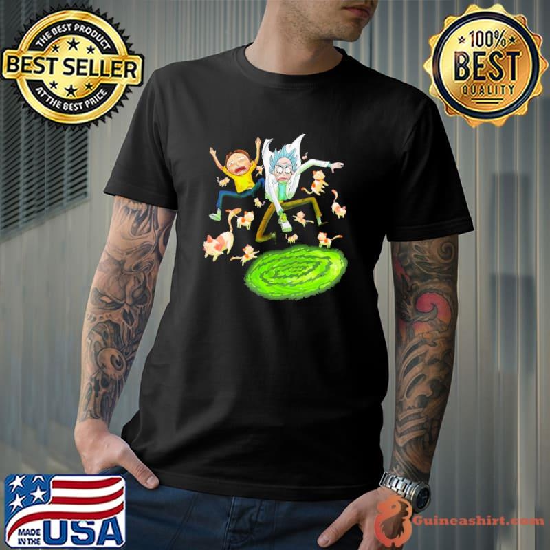 Cartoon illustration rick and morty classic shirt