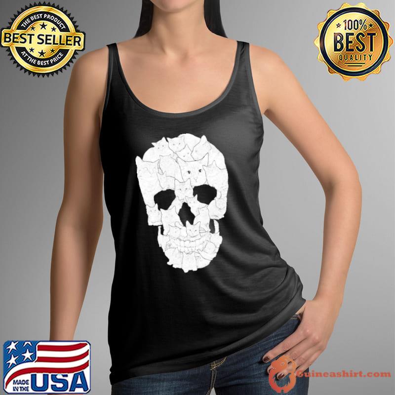 Cat skull happy halloween artwork classics Tank Top