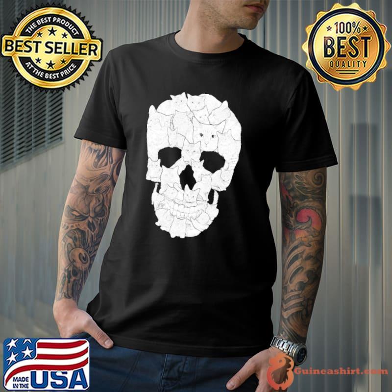 Cat skull happy halloween artwork classicshirt