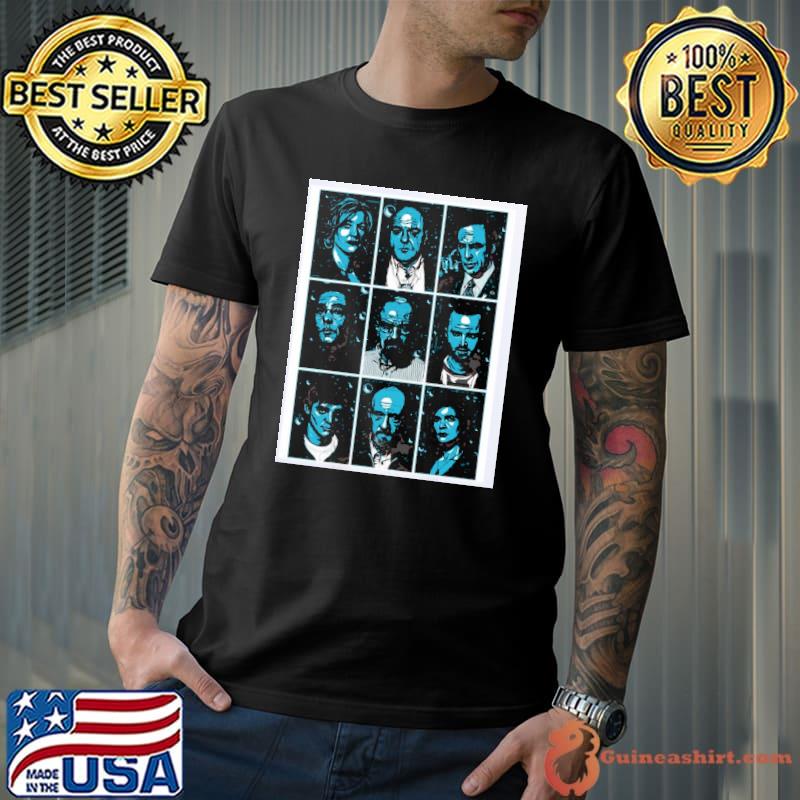 Character collage breaking bad graphic shirt